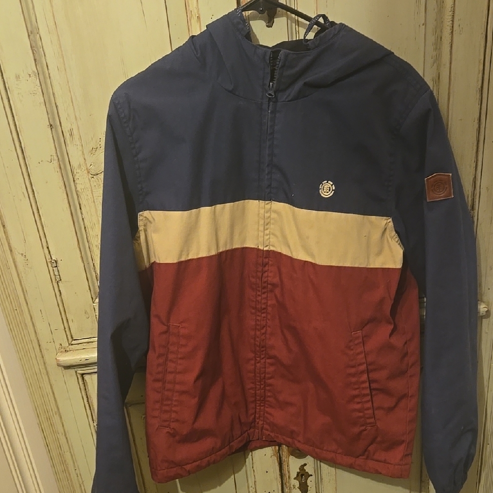 Men's Blue, Red, and Cream Jacket